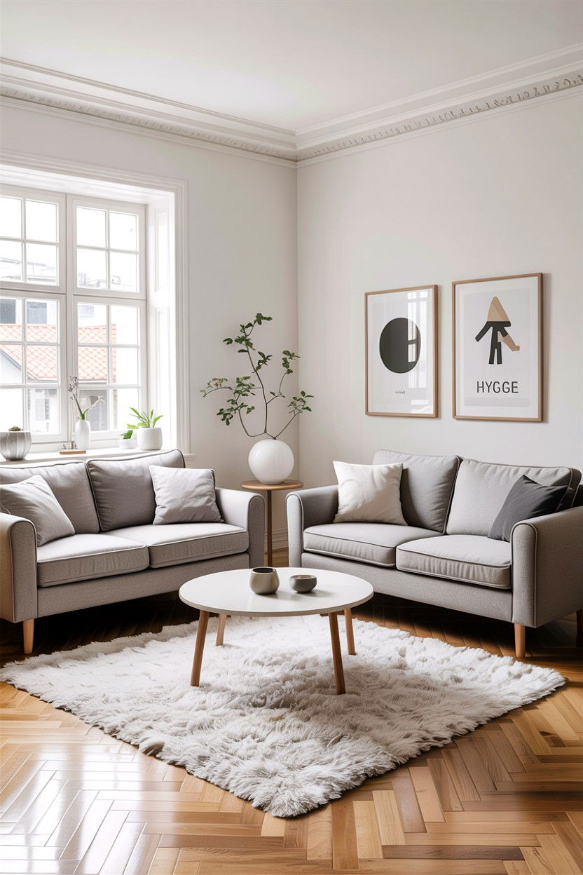 Scandinavian Living Room Two Sofas - 30 living room facing sofas ideas