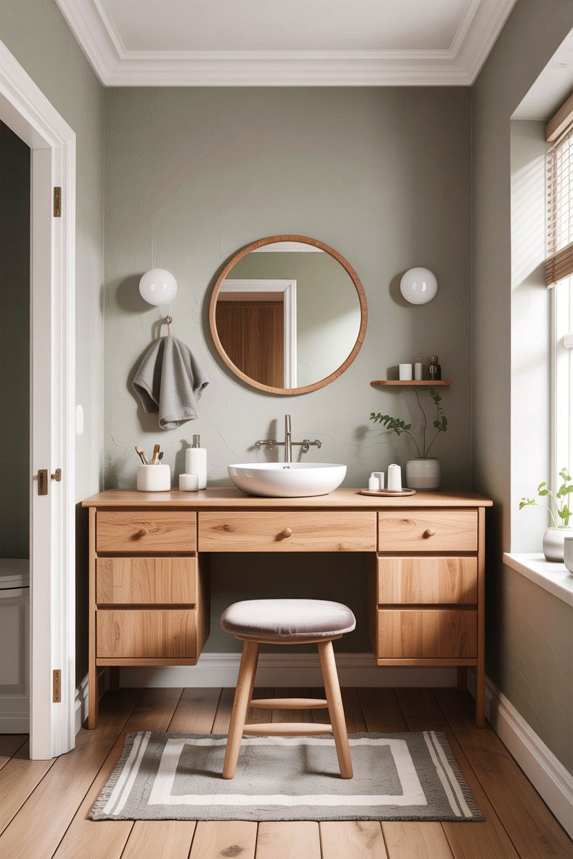 Scandinavian Oak Vanity - 30 bedroom vanity tables