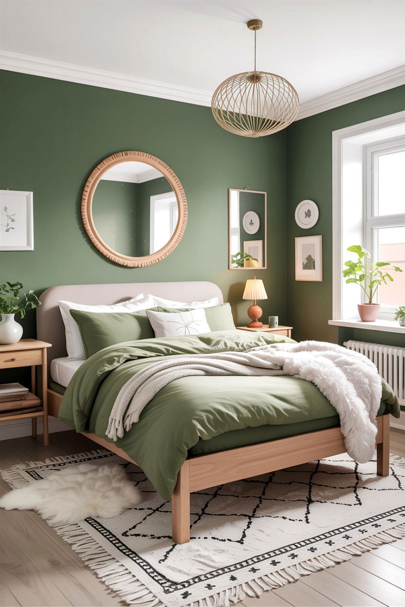 Scandinavian Sage Green Bedroom - 30 sage and white bedroom ideas
