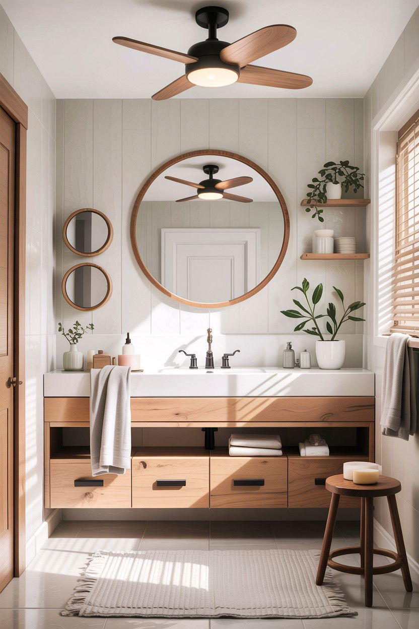 Scandinavian Style Bathroom Fan - 30 bathroom ceiling fan ideas