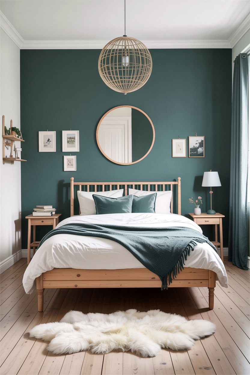 Scandinavian Teal Bedroom - 30 teal bedroom design ideas