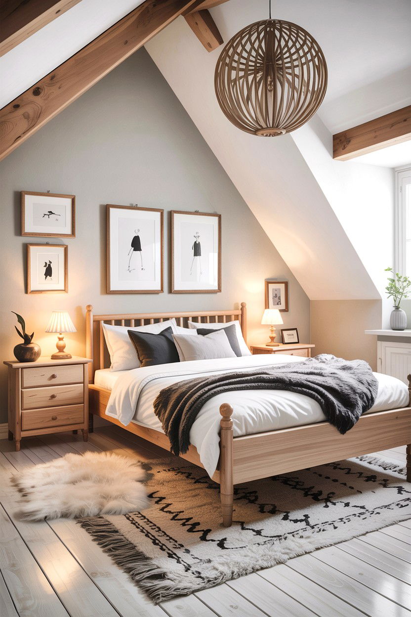 Scandinavian attic bedroom - 30 bonus room to bedroom ideas