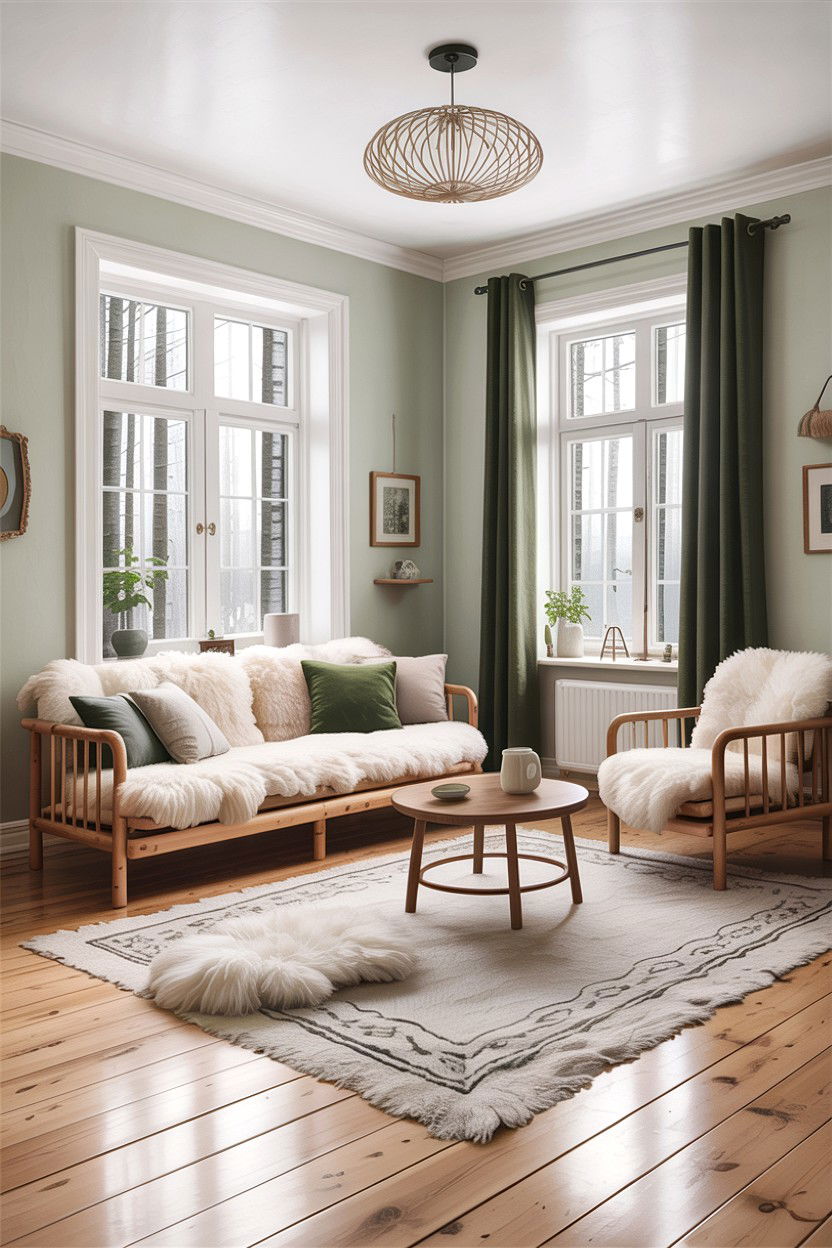 Scandinavian forest living room - 30 forest living room ideas