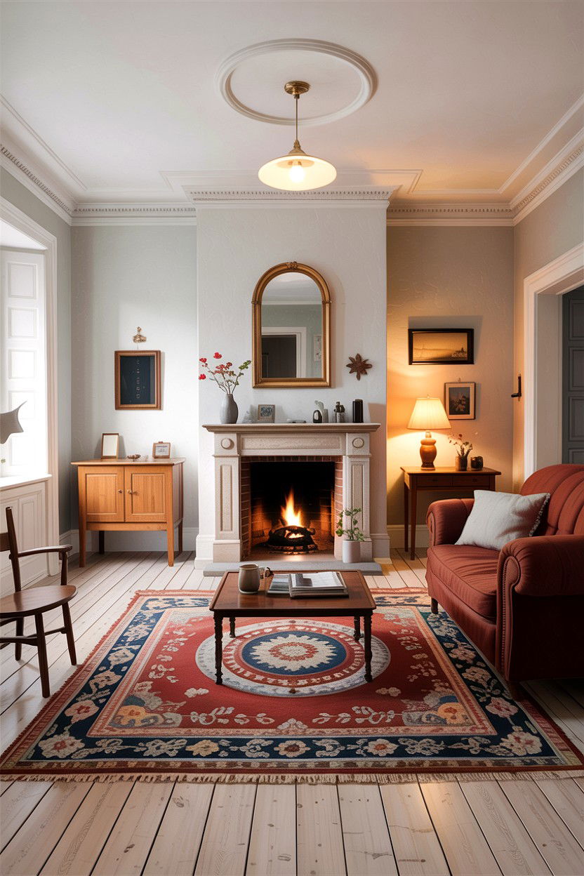 Scandinavian historic living room - 30 historic home living room ideas