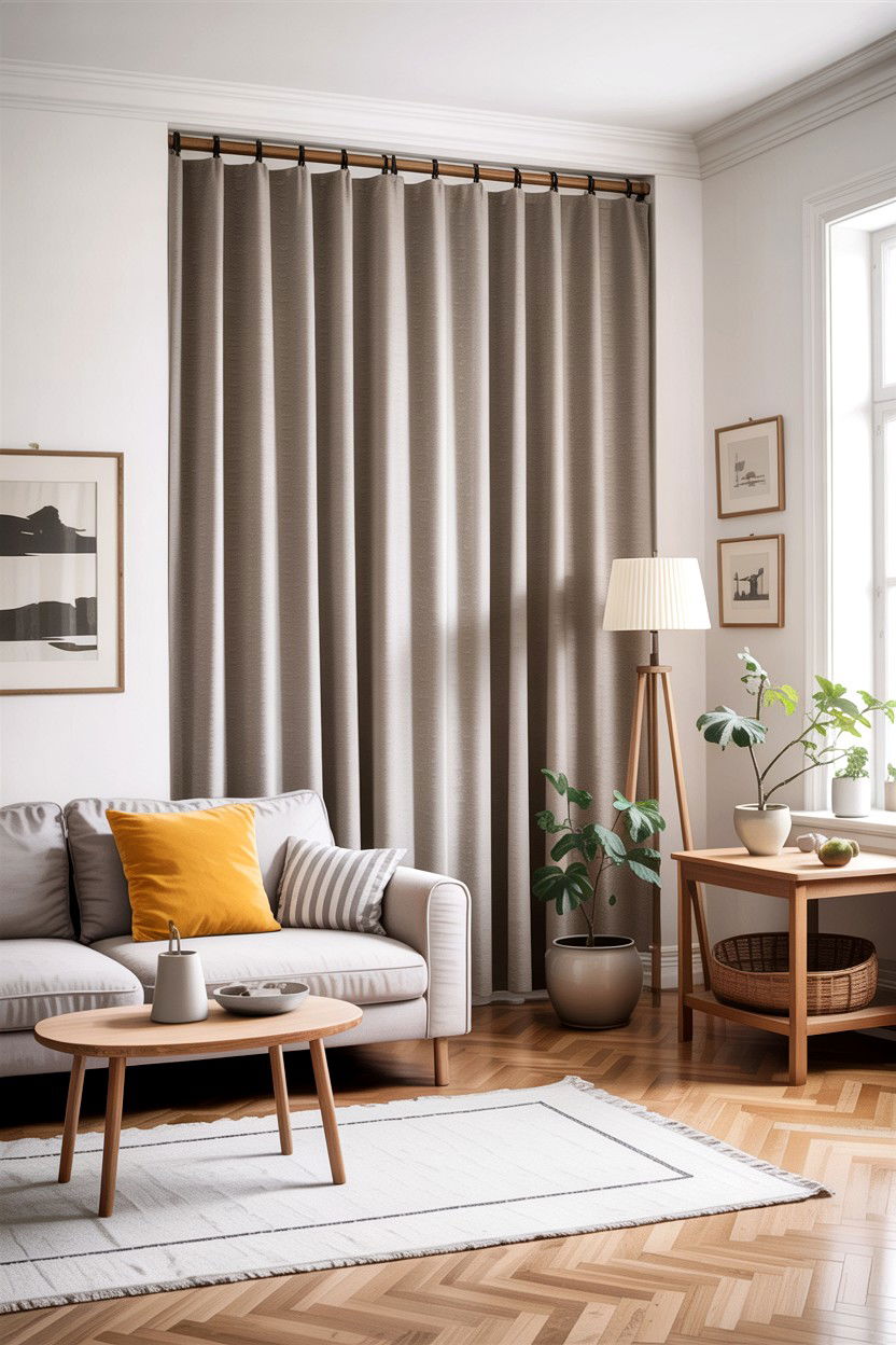 Scandinavian room divider curtain style - 30 living room curtain dividers