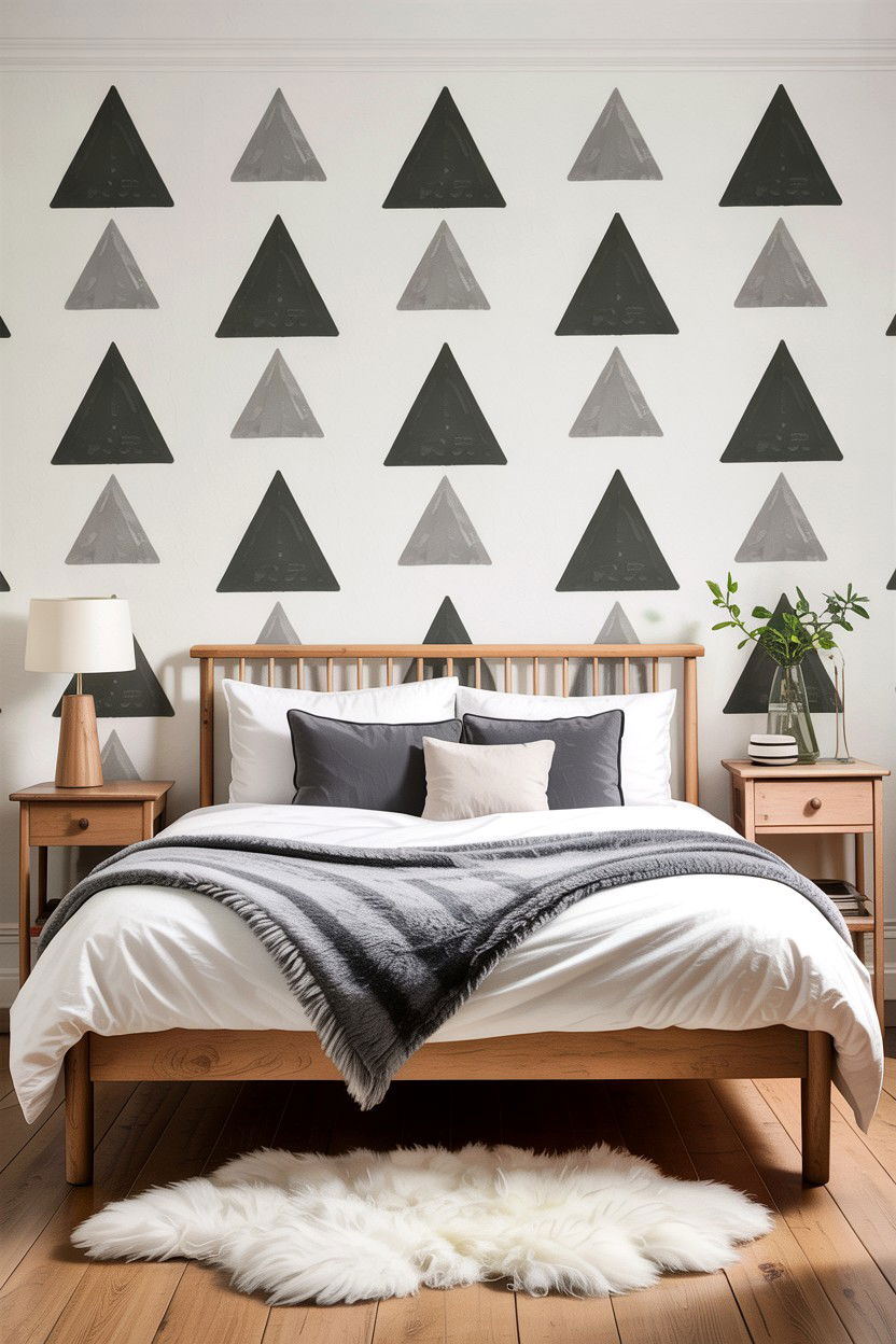 Scandinavian style wallpaper - 30 bedroom accent wall wallpapers