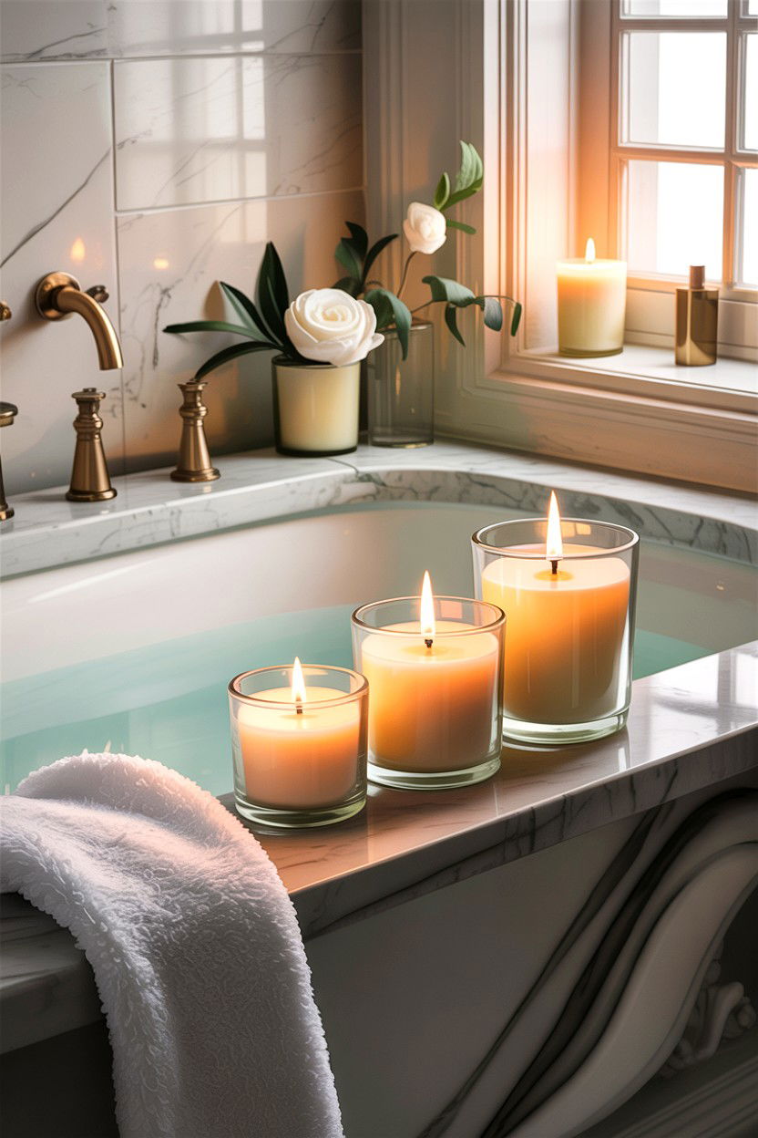 Scented Candle Bathroom Decor - 30 bathroom aromatherapy ideas