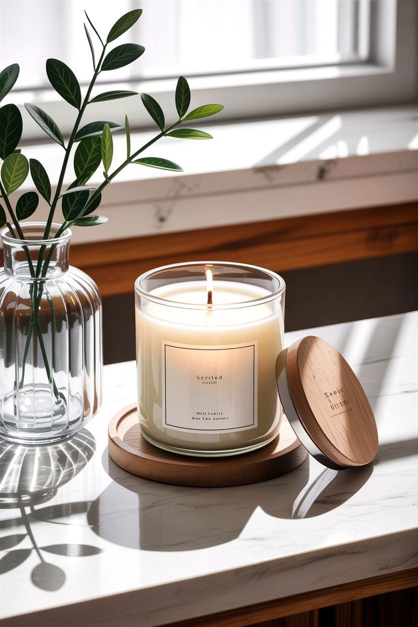 Scented Soy Candle - 30 bathroom accessory styling ideas