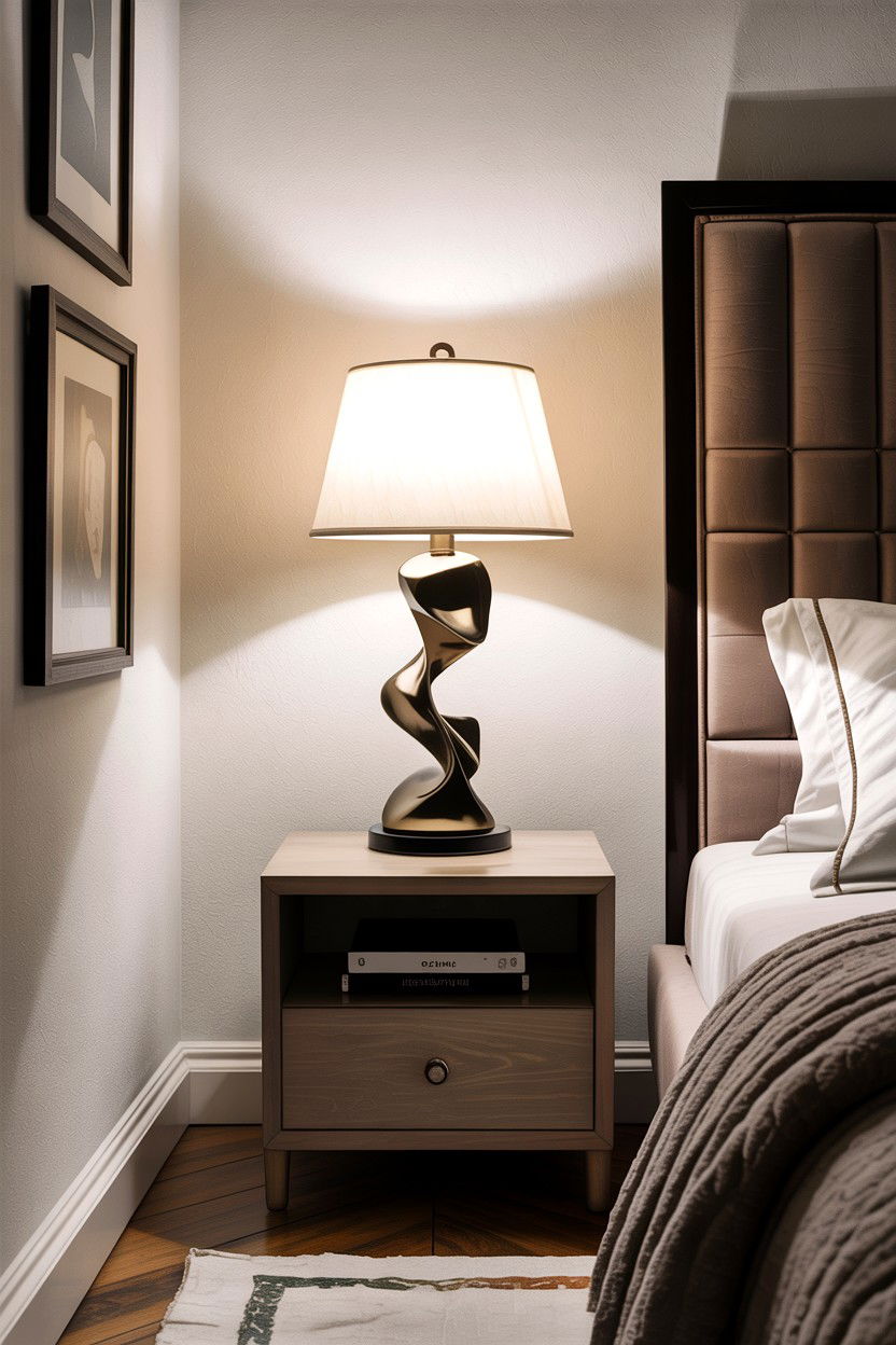 Sculptural Bedside Lamp - 30 bedroom bedside lamps
