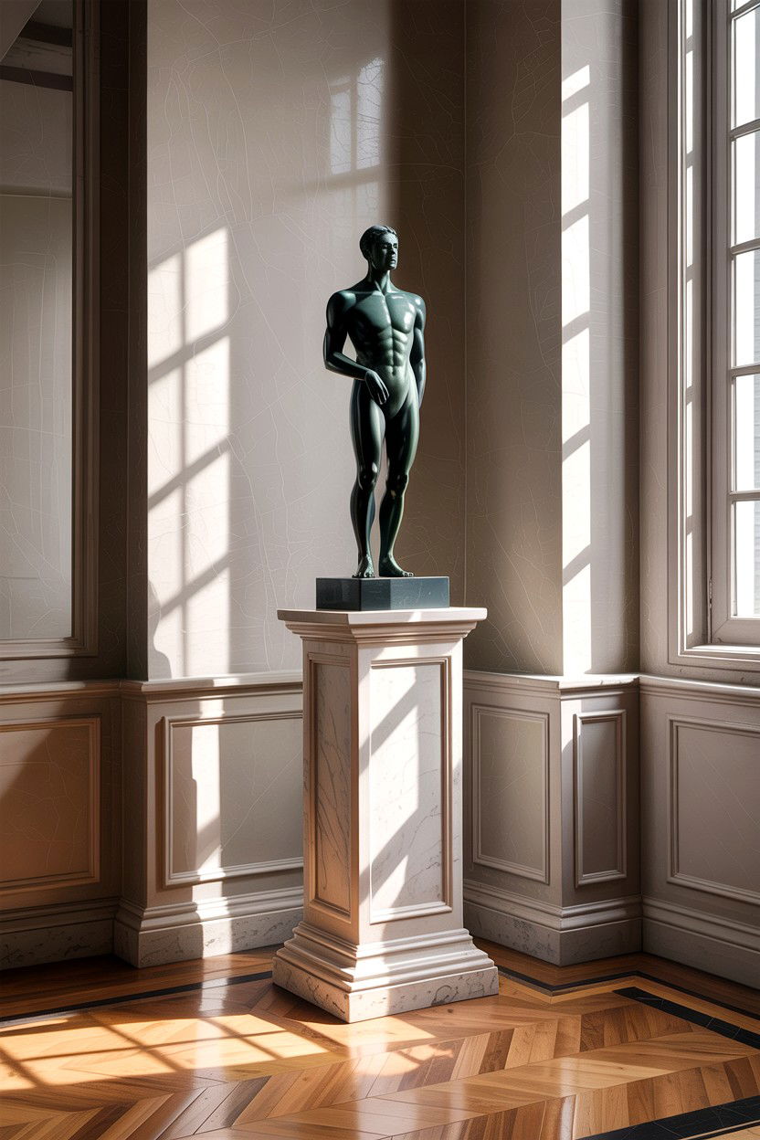 Sculptural Pedestal - 30 living room corner ideas