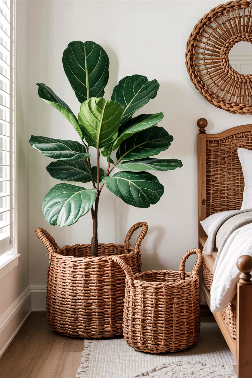Seagrass plant baskets - 30 bedroom planters