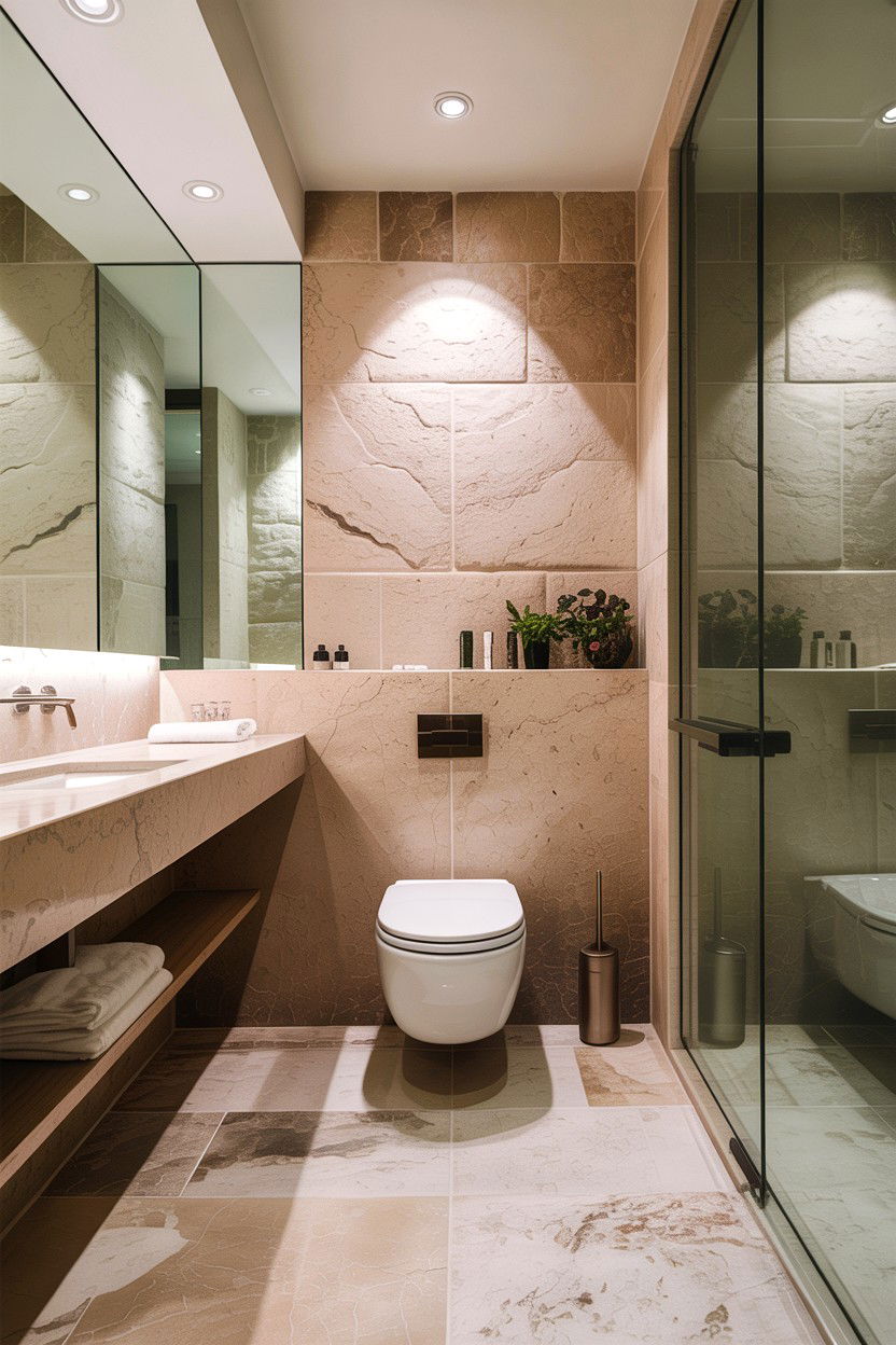 Seamless Limestone Floor And Wall Bathroom - 30 limestone bathroom ideas