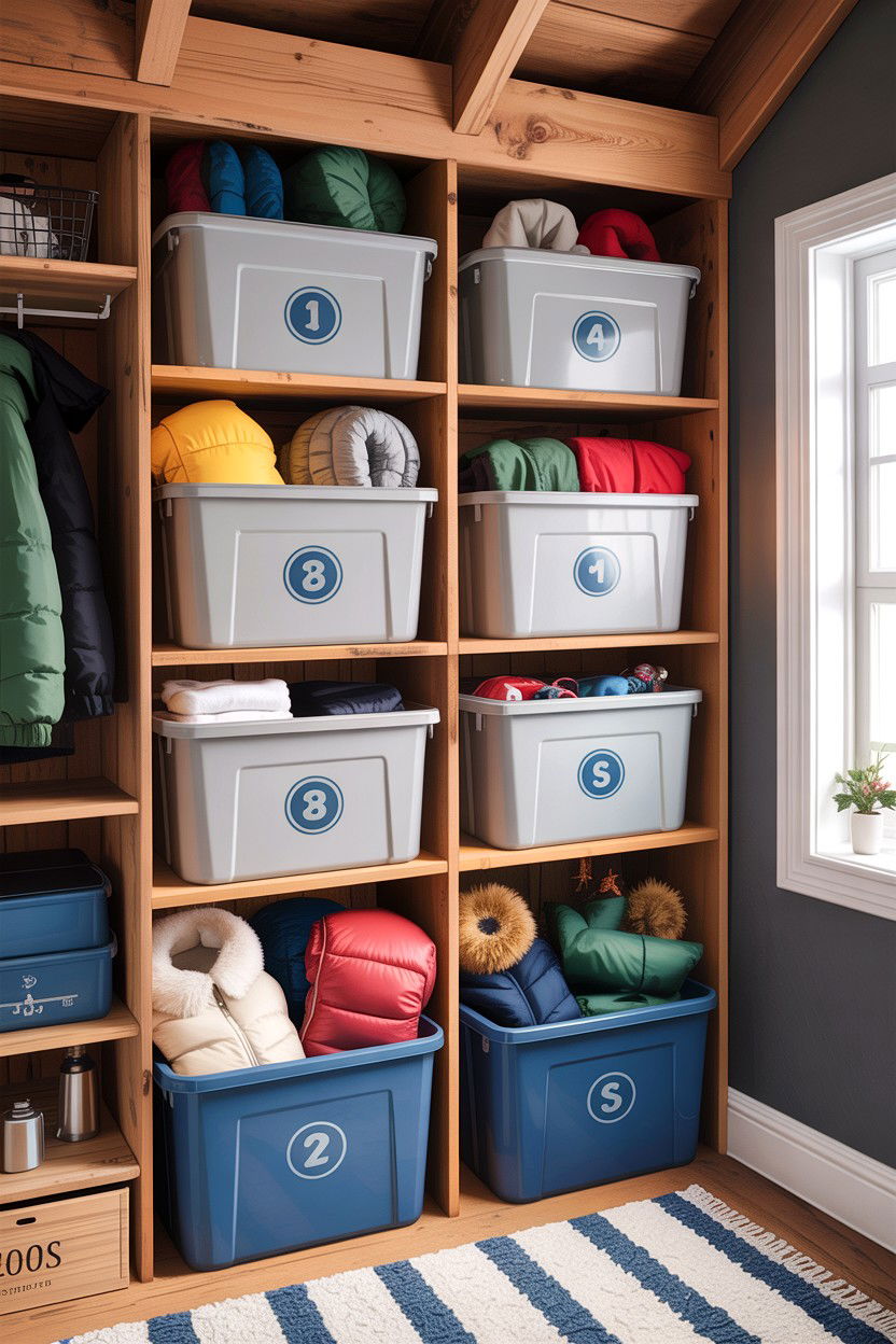 Seasonal Clothing Bins - 30 bedroom storage bins