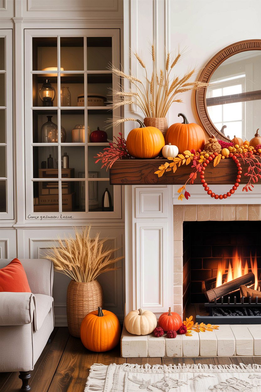 Seasonal Mantel Decor - 30 living room fireplace mantel ideas