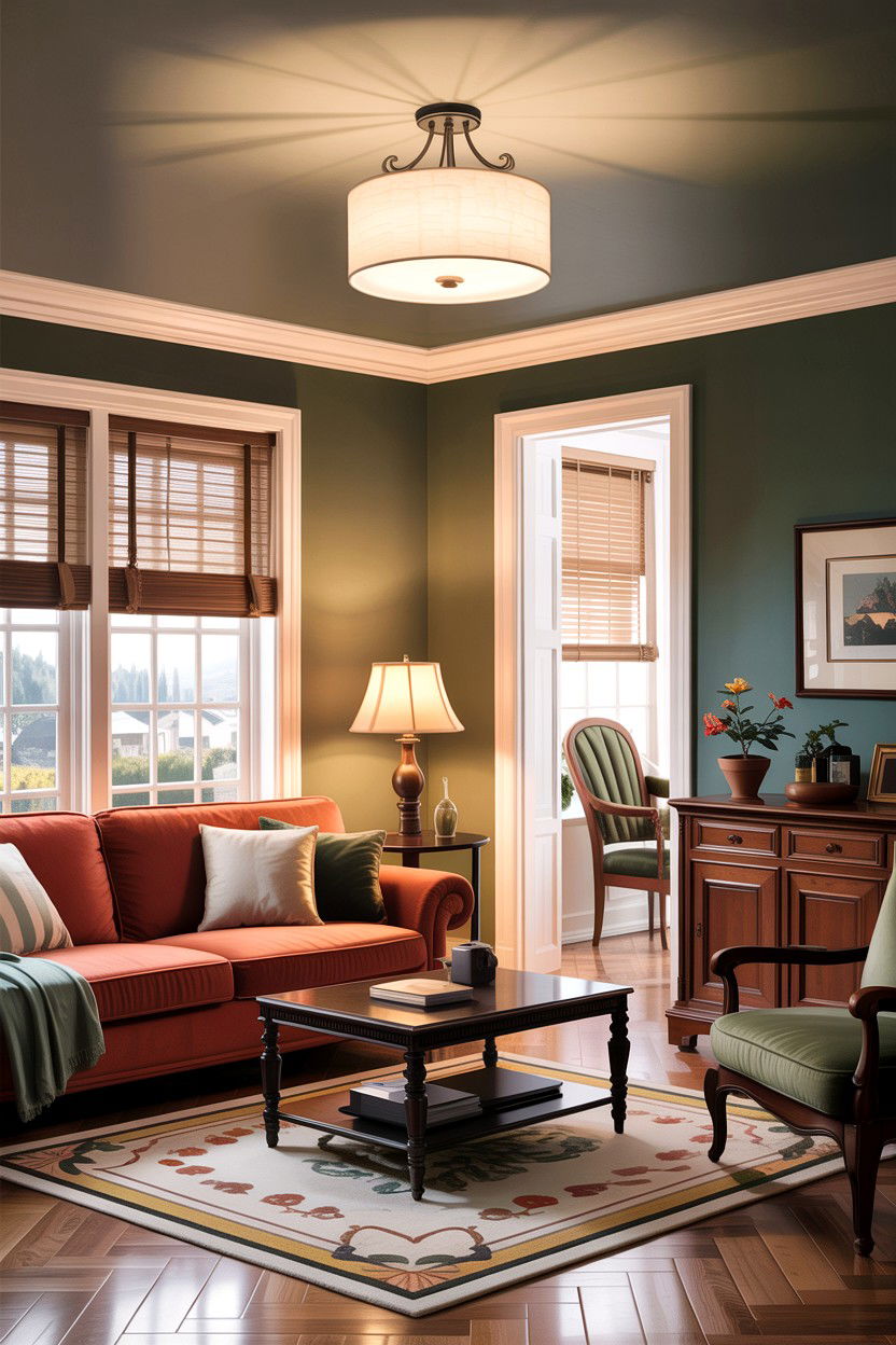 Semi flush mount dimmer - 30 living room dimmer lights ideas