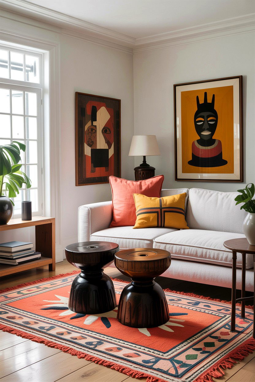 Senufo Stool Living Room - 30 African living room ideas