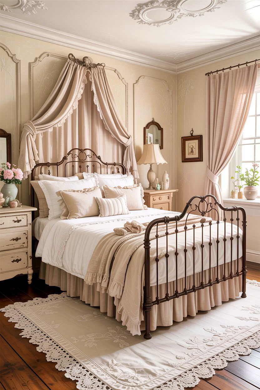 Shabby Chic Beige Bedroom - 30 all beige bedroom ideas