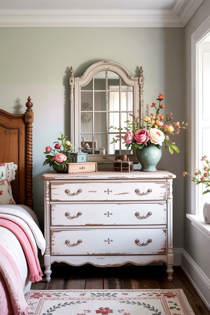 Shabby Chic Dresser - 30 French country bedroom ideas
