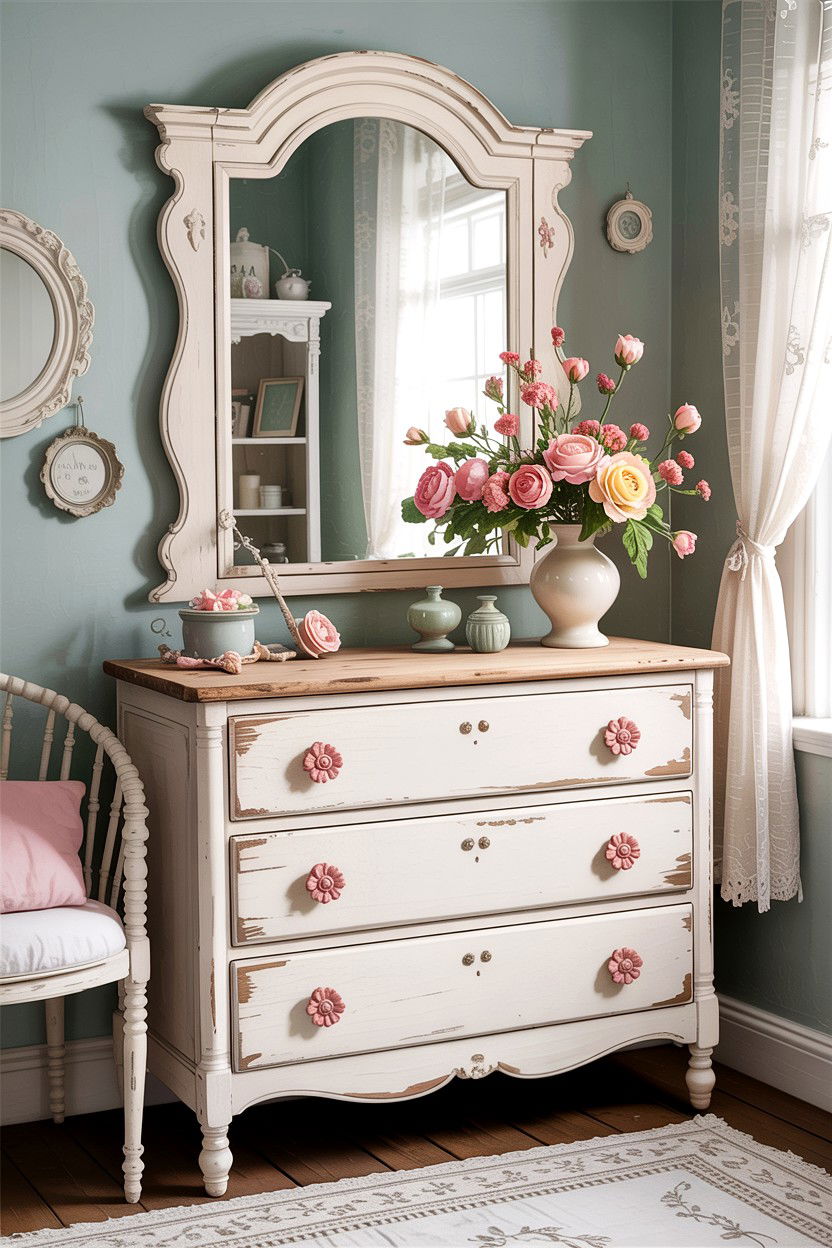Shabby Chic Painted Dresser - 30 bedroom vintage dressers