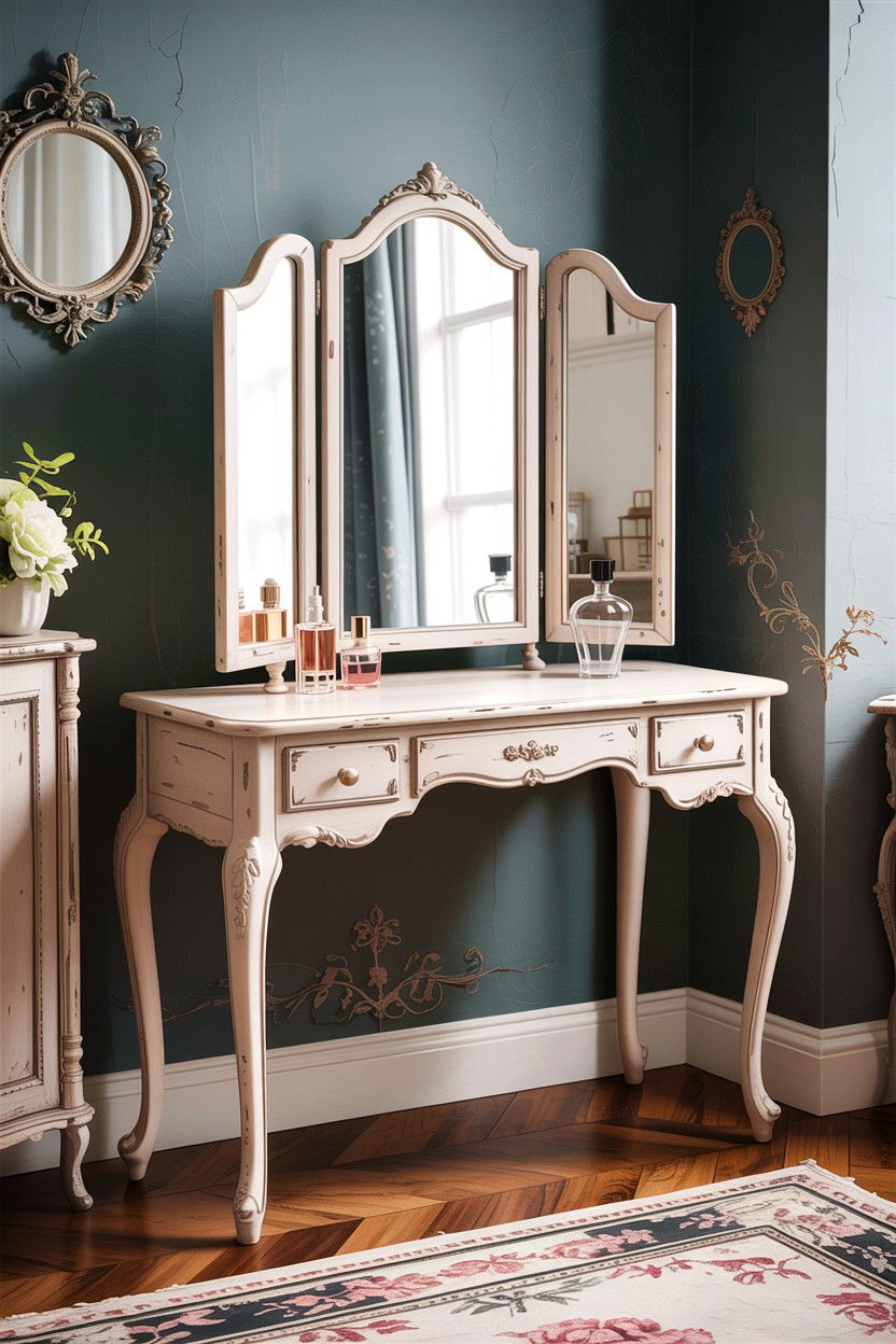 Shabby Chic Vanity Table - 30 French shabby chic bedroom ideas