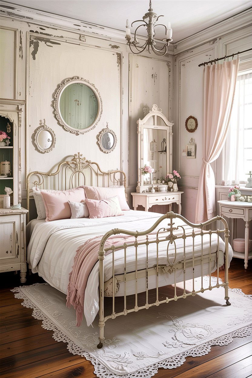 Shabby Chic White Bedroom - 30 bedroom white furniture ideas