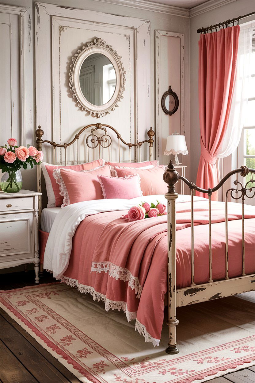 Shabby chic iron bed - 30 bedroom iron beds