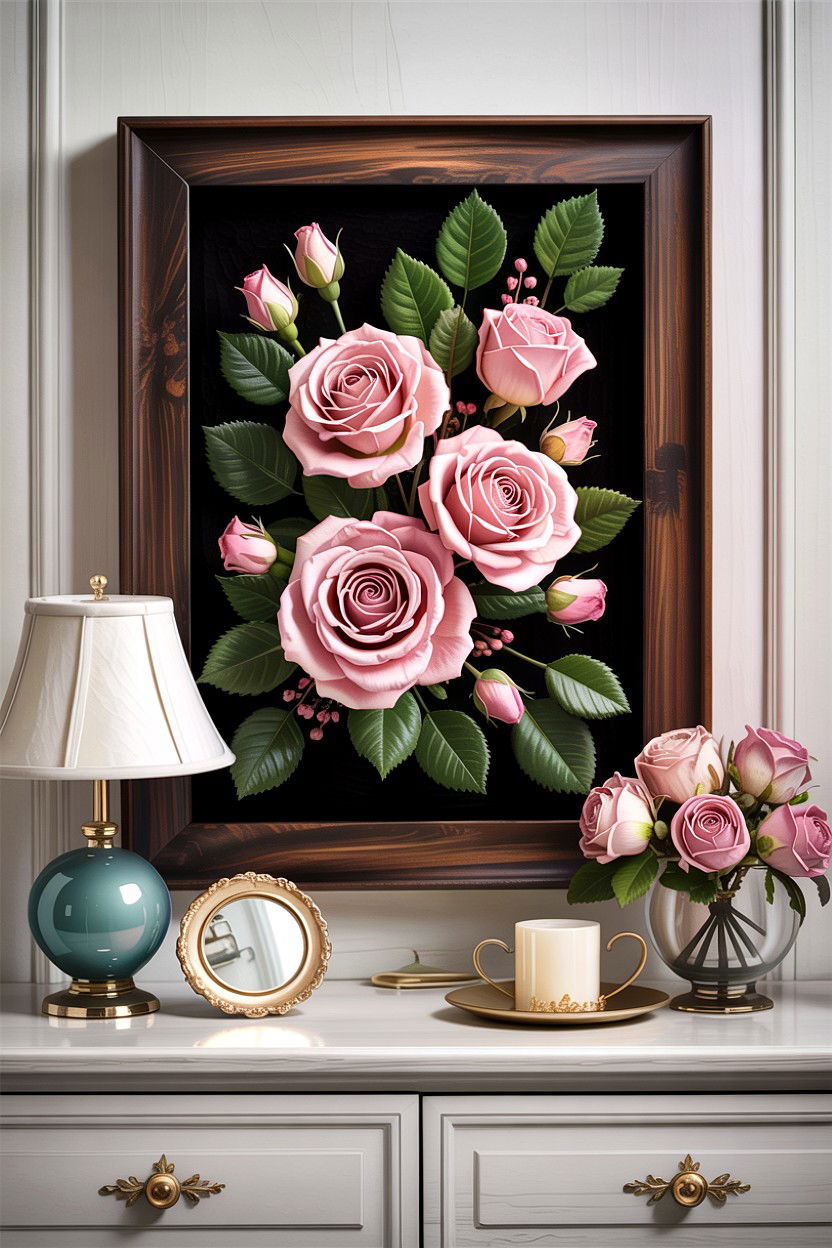 Shadow Box Floral - 30 bedroom dried flowers