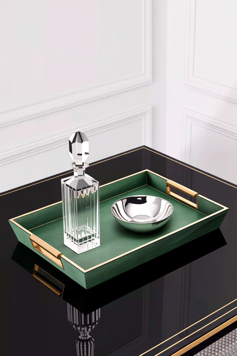 Shagreen tray decor - 30 living room decorative trays