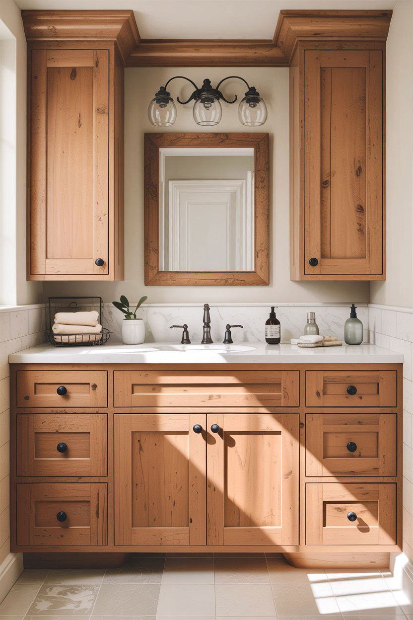 Shaker style bathroom cabinet - 30 colonial bathroom ideas