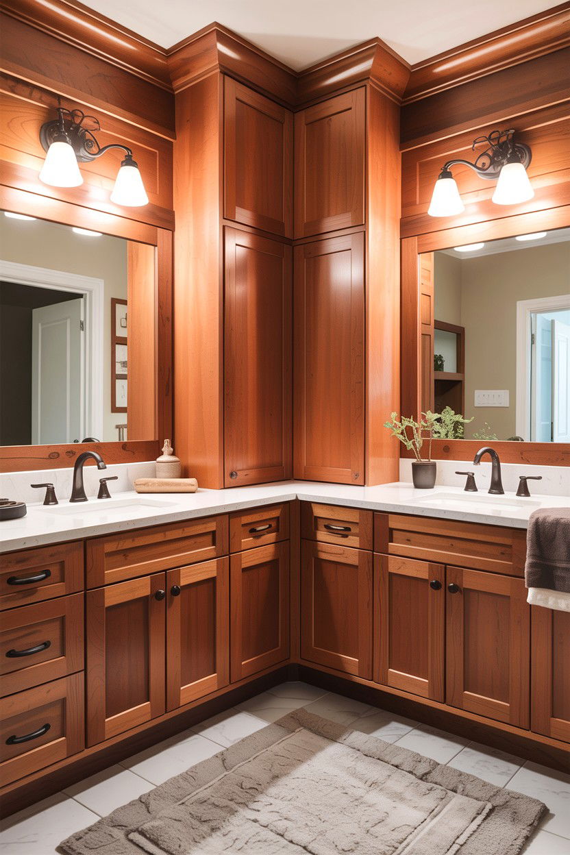 Shaker style bathroom cabinets - 30 craftsman bathroom ideas