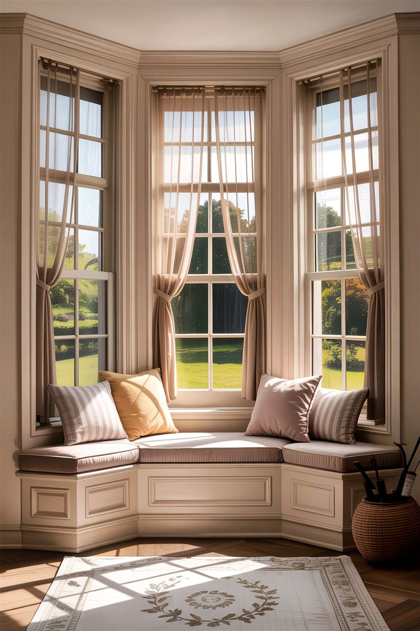 Sheer Curtains For Bay Windows - 30 bedroom sheer curtains