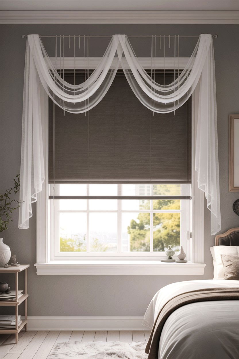 Sheer Fabric Valance - 30 bedroom window valances