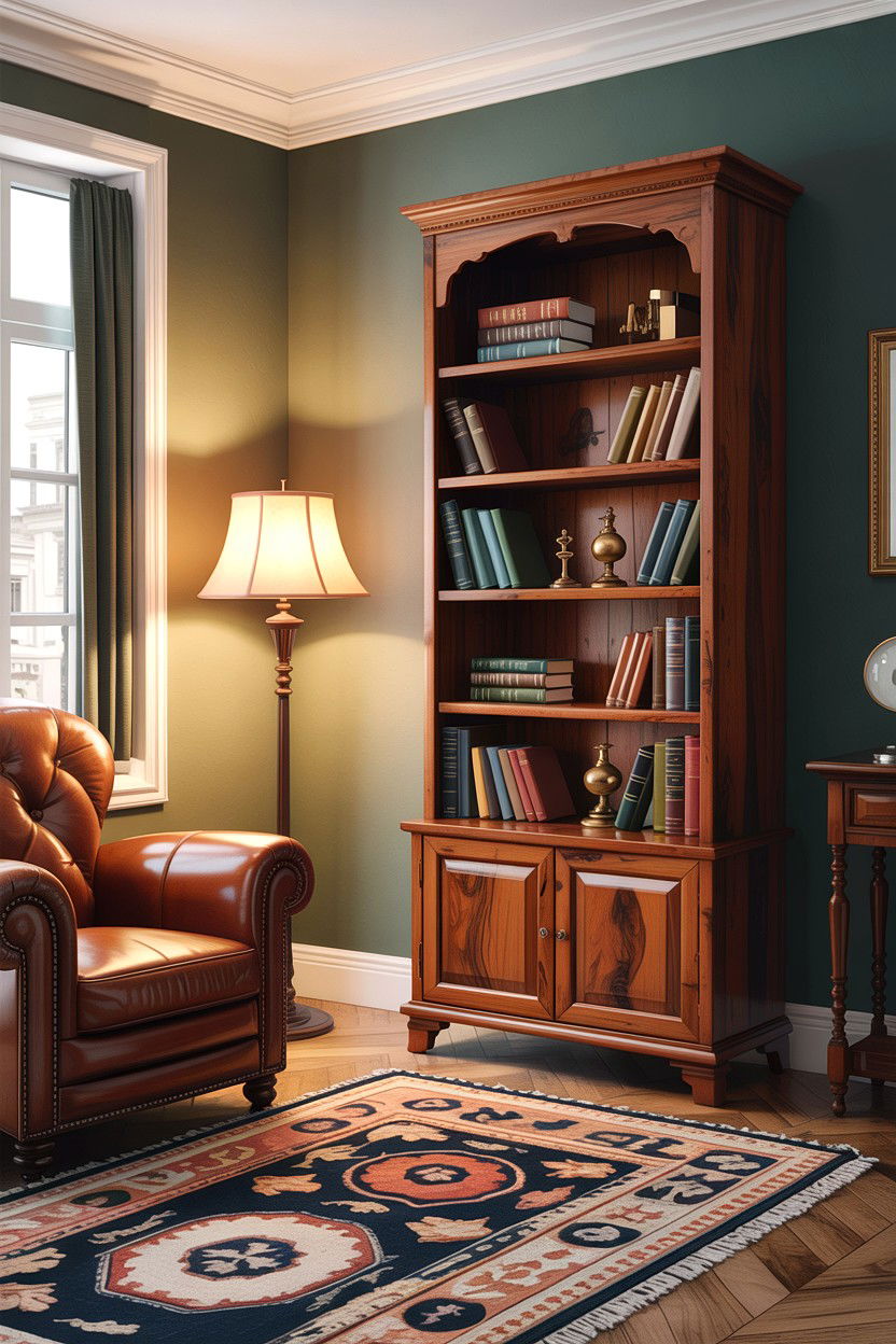 Sheesham wood bookshelf - 30 living room Indian furniture ideas