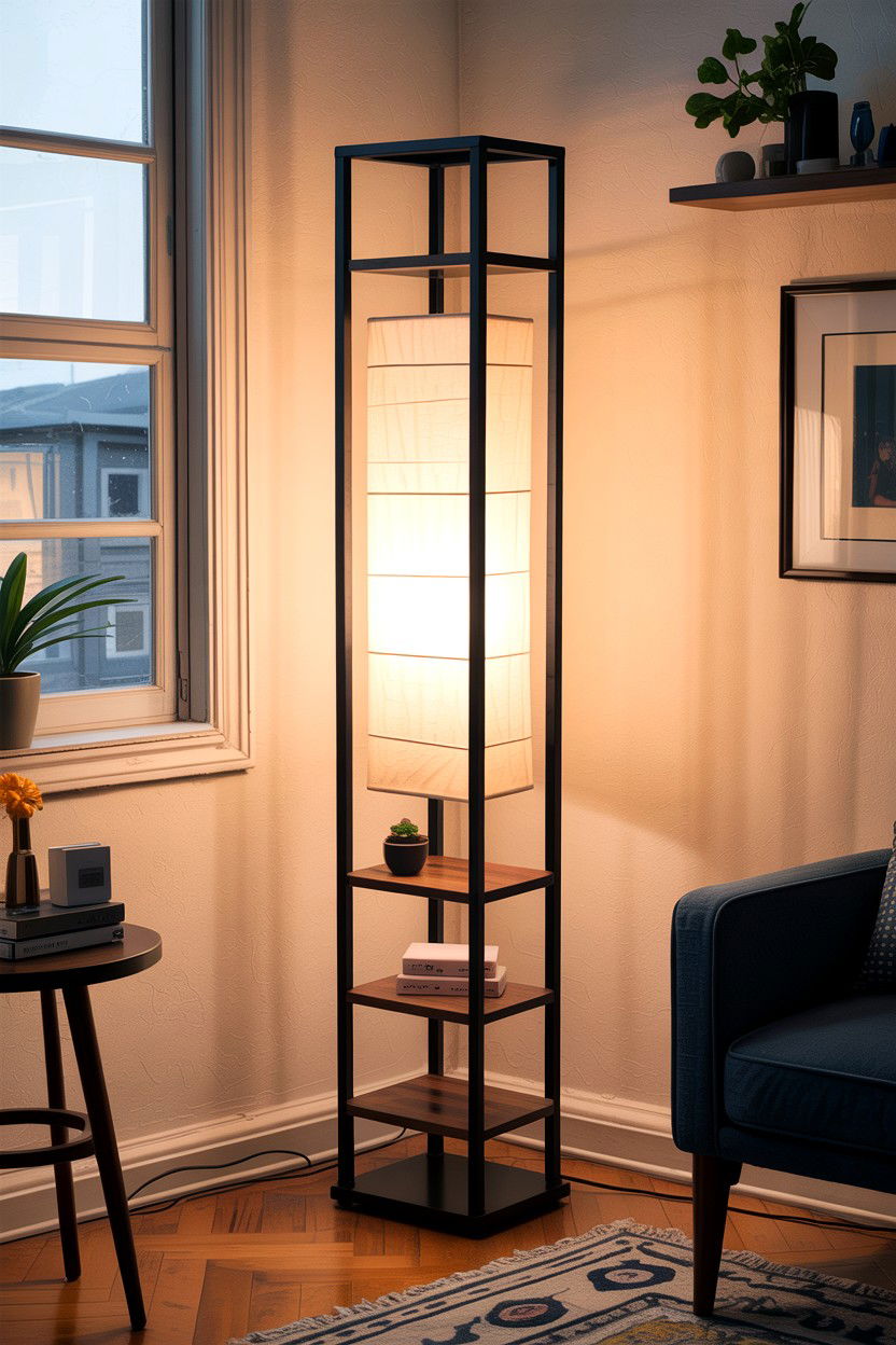 Shelf Floor Lamp - 30 bedroom floor lamps