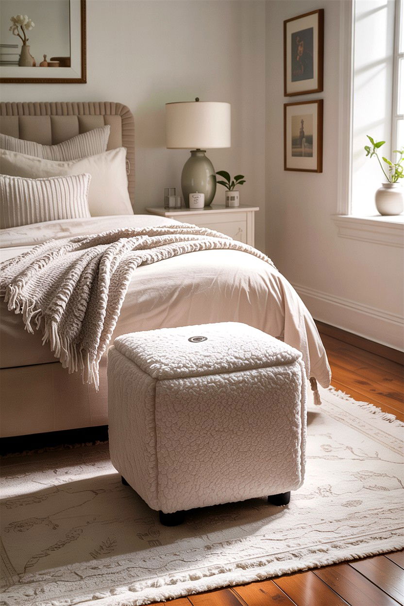 Sherpa Cube Ottoman - 30 bedroom ottomans