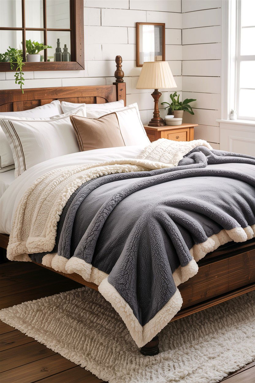 Sherpa Fleece Blanket - 30 bedroom fleece blankets