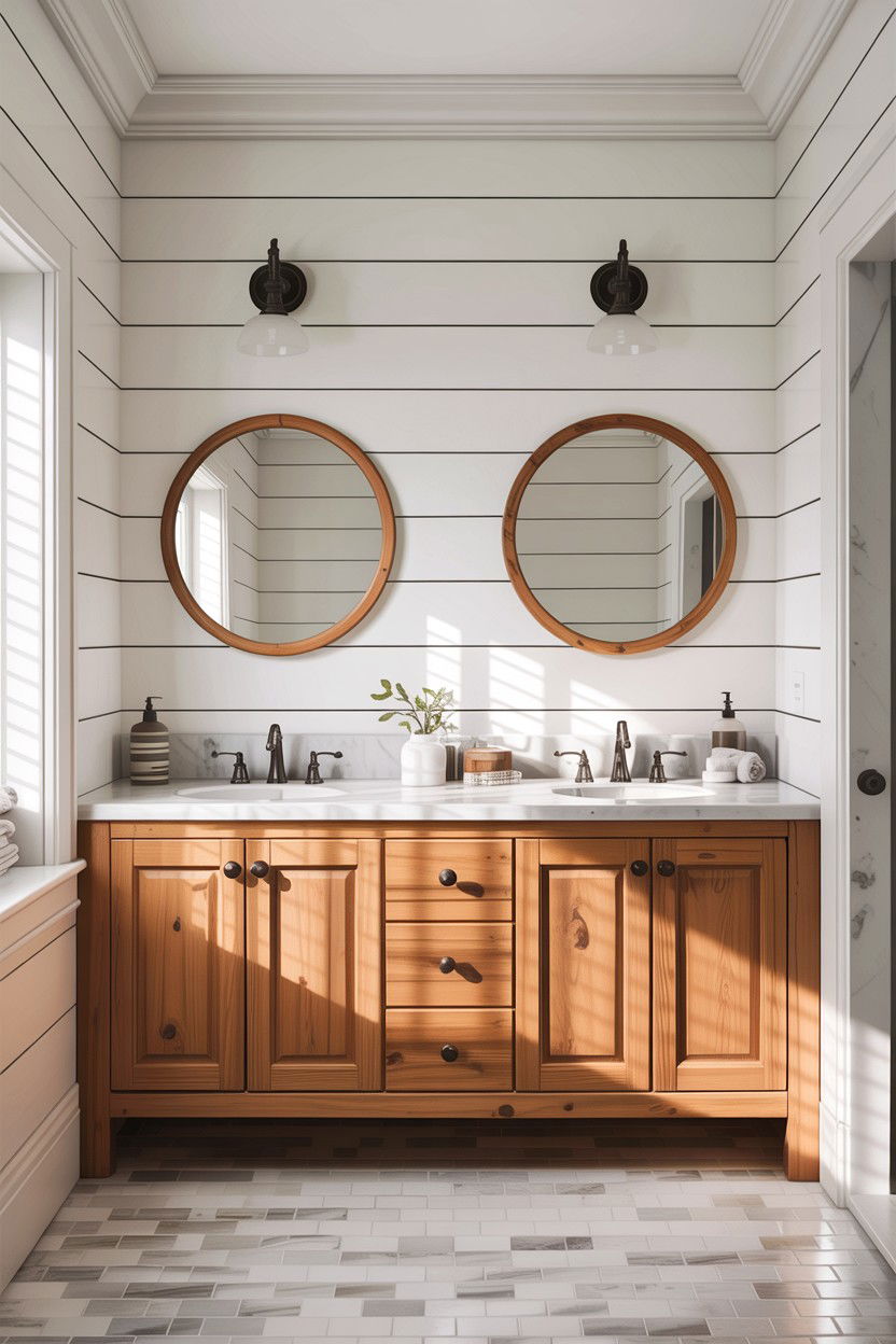 Shiplap Bathroom Wall - 30 country bathroom ideas