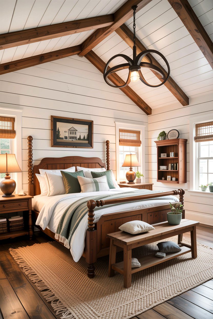 Shiplap Ceiling - 30 bedroom ceiling designs