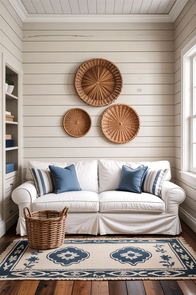 Shiplap wall - 30 living room accent wall ideas