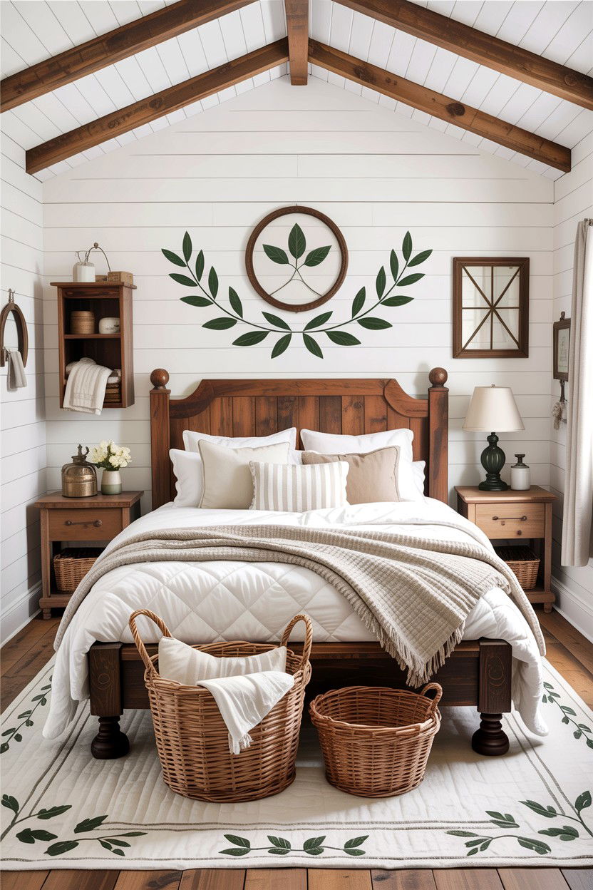 Shiplap wall stencil - 30 bedroom wall stencils