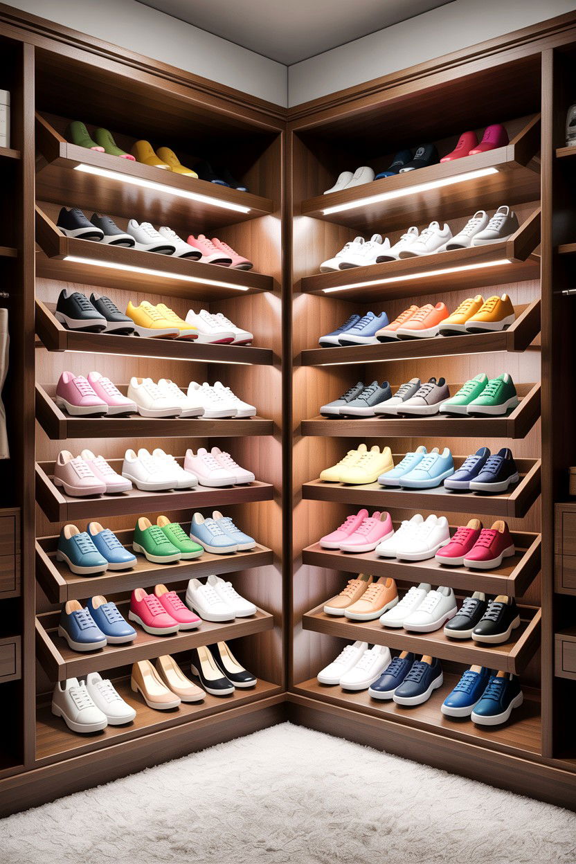 Shoe rack closet - 30 bedroom closet systems