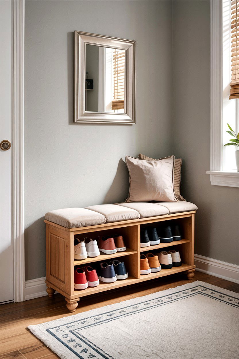 Shoe storage bench - 30 bedroom storage benches