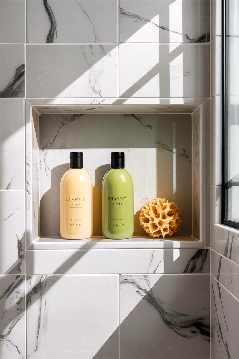 Shower Niche - 30 bathroom built-in storage ideas