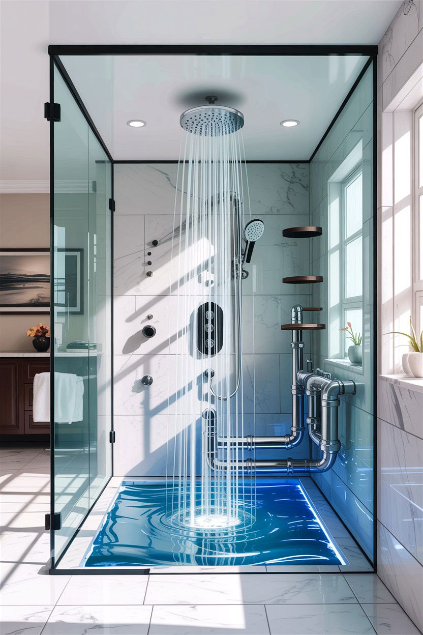 Shower water filtration system - 30 greywater bathroom ideas