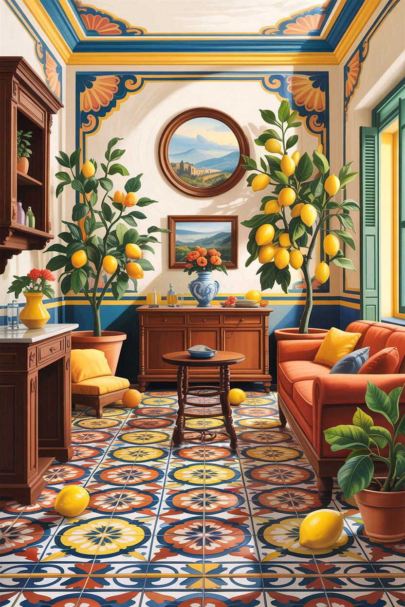 Sicilian living room - 30 Italian living room ideas