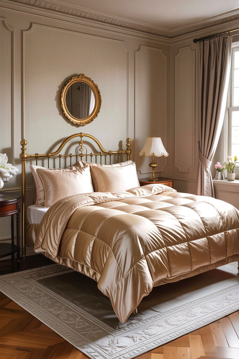 Silk Bedding - 30 Edwardian bedroom ideas