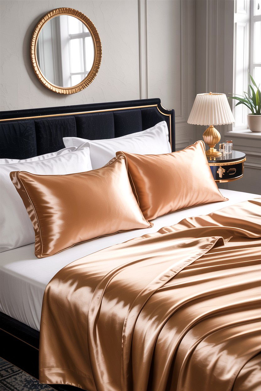 Silk Pillowcase Set - 30 insomnia bedroom ideas