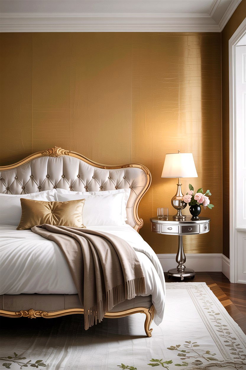 Silk Wallpaper Elegant Bedroom - 30 layered texture bedroom ideas