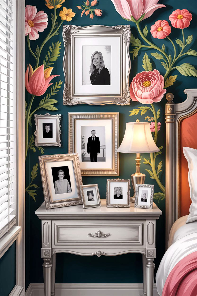 Silver Picture Frames - 30 grandmillennial bedroom ideas