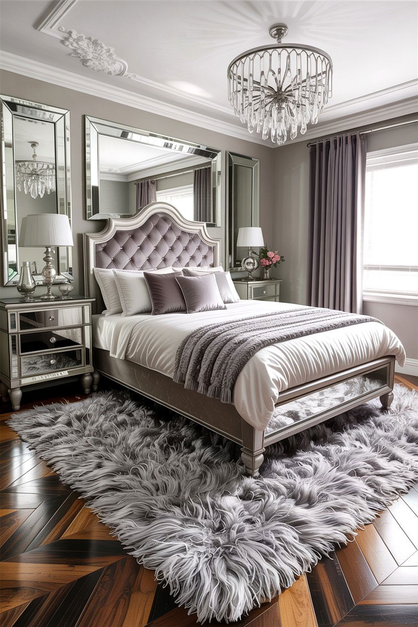 Silver Shag Rug - 30 bedroom shag rugs